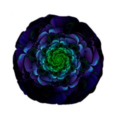 Beautiful Purple & Green Aeonium Arboreum Zwartkop Standard 15  Premium Flano Round Cushions by jayaprime