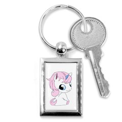 Baby Unicorn Key Chains (rectangle)  by Valentinaart