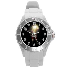 Santa Killer Round Plastic Sport Watch (l) by Valentinaart