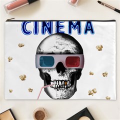 Cinema Skull Cosmetic Bag (xxxl)  by Valentinaart