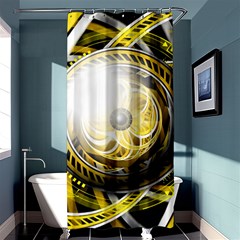 Incredible Eye Of A Yellow Construction Robot Shower Curtain 36  X 72  (stall) 