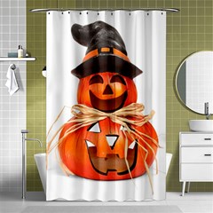 Funny Halloween Pumpkins Shower Curtain 48  X 72  (small)  by gothicandhalloweenstore