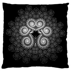 Fractal Filigree Lace Vintage Large Cushion Case (one Side) by Celenk