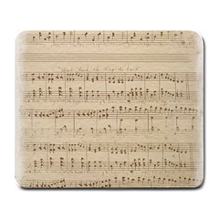 Vintage Beige Music Notes Large Mousepads by Celenk