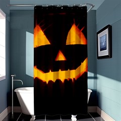 Pumpkin Helloween Face Autumn Shower Curtain 36  X 72  (stall) 