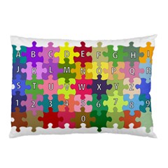 Puzzle Part Letters Abc Education Pillow Case by Celenk