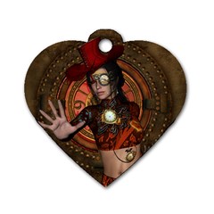 Steampunk, Wonderful Steampunk Lady Dog Tag Heart (two Sides) by FantasyWorld7