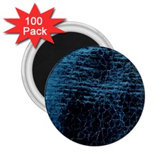 Blue Black Shiny Fabric Pattern 2 25  Magnets (100 Pack) 