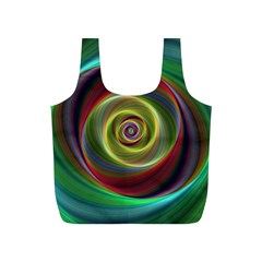 Spiral Vortex Fractal Render Swirl Full Print Recycle Bags (s)  by Celenk