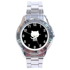 Logo Icon Github Stainless Steel Analogue Watch by Celenk