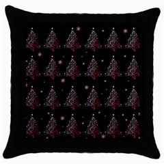 Christmas Tree - Pattern Throw Pillow Case (black) by Valentinaart