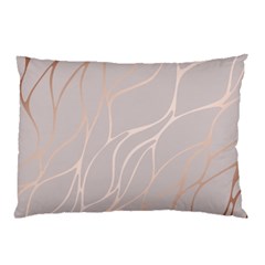 Rose Gold, Wave,beautiful,feminine,chic,elegant,metallic,modren,wedding,pink,trendy Pillow Case by NouveauDesign