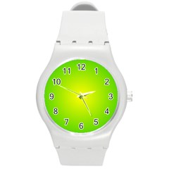 Pattern Round Plastic Sport Watch (m) by gasi