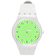 Pattern Round Plastic Sport Watch (m) by gasi