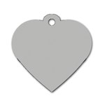 Grey and White simulated Carbon Fiber Dog Tag Heart (Two Sides) Back