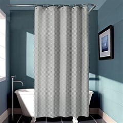 Grey And White Simulated Carbon Fiber Shower Curtain 36  X 72  (stall) 