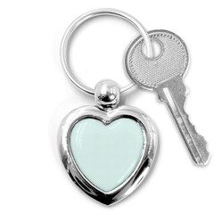 Tiffany Aqua Blue Candy Polkadot Hearts On White Key Chains (heart)  by PodArtist