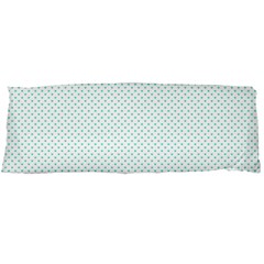 Tiffany Aqua Blue Candy Polkadot Hearts On White Body Pillow Case (dakimakura) by PodArtist