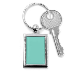 Tiffany Aqua Blue Puffy Quilted Pattern Key Chains (rectangle)  by PodArtist