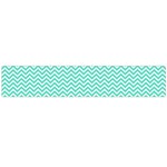 Tiffany Aqua Blue Chevron Zig Zag Large Flano Scarf  Back