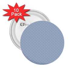 Powder Blue Stitched And Quilted Pattern 2 25  Buttons (10 Pack)  by PodArtist