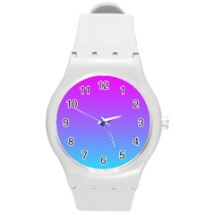 Pattern Round Plastic Sport Watch (m) by gasi