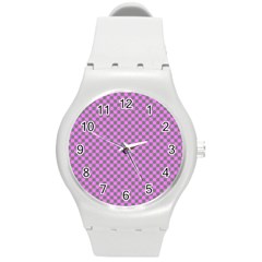 Pattern Round Plastic Sport Watch (m) by gasi