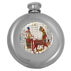 Egyptian Tutunkhamun Pharaoh Design Round Hip Flask (5 Oz)