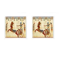 Egyptian Tutunkhamun Pharaoh Design Cufflinks (square) by Celenk