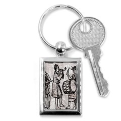 Man Ethic African People Collage Key Chains (rectangle)  by Celenk