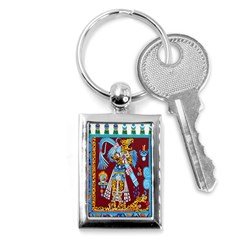 Mexico Puebla Mural Ethnic Aztec Key Chains (rectangle)  by Celenk