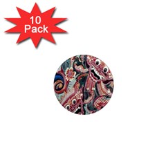 Indonesia Bali Batik Fabric 1  Mini Magnet (10 Pack) 