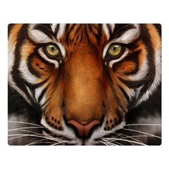 The Tiger Face Double Sided Flano Blanket (large)  by Celenk