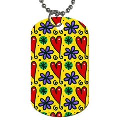 Seamless Tile Repeat Pattern Dog Tag (one Side)