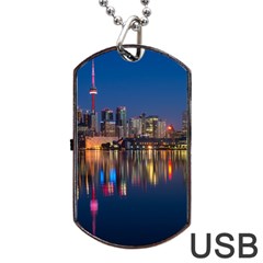 Buildings Can Cn Tower Canada Dog Tag Usb Flash (two Sides) by Celenk