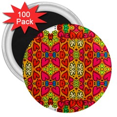 Abstract Background Pattern Doodle 3  Magnets (100 Pack) by Celenk