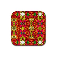 Abstract Background Pattern Doodle Rubber Coaster (square) 