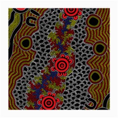 Aboriginal Art - Campsite Medium Glasses Cloth by hogartharts