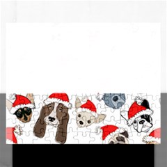 Christmas Puppies Rectangular Jigsaw Puzzl by allthingseveryone