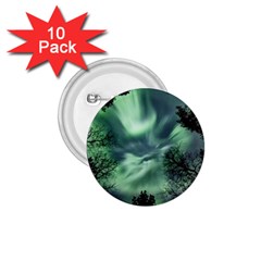 Northern Lights In The Forest 1 75  Buttons (10 Pack) by Ucco