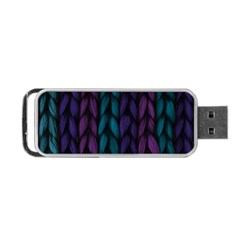 Background Weave Plait Blue Purple Portable Usb Flash (one Side) by Celenk