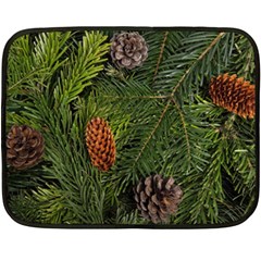 Branch Christmas Cone Evergreen Fleece Blanket (mini) by Celenk