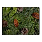 Branch Christmas Cone Evergreen Double Sided Fleece Blanket (Small)  45 x34  Blanket Back