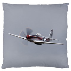 P-51 Mustang Flying Large Flano Cushion Case (two Sides) by Ucco