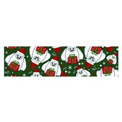 Yeti Xmas Pattern Satin Scarf (oblong) by Valentinaart