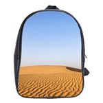 Desert Dunes With Blue Sky School Bag (XL) Front