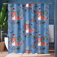 Dog Corgi Pattern Shower Curtain 60  X 72  (medium)  by Celenk