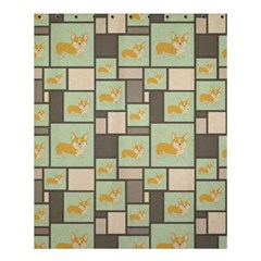 Quirky Corgi Kraft Present Gift Wrap Wrapping Paper Shower Curtain 60  X 72  (medium)  by Celenk