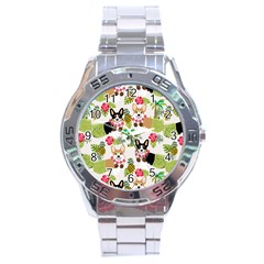 Hula Corgis Fabric Stainless Steel Analogue Watch