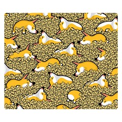 Sleeping Corgi Double Sided Flano Blanket (small)  by Celenk